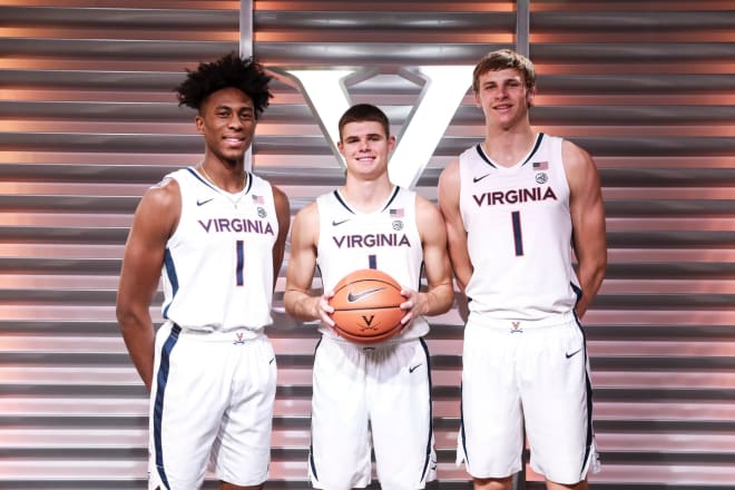 Leon Bond, Isaac McKneely and Isaac Traudt during a visit to Virginia in early September.