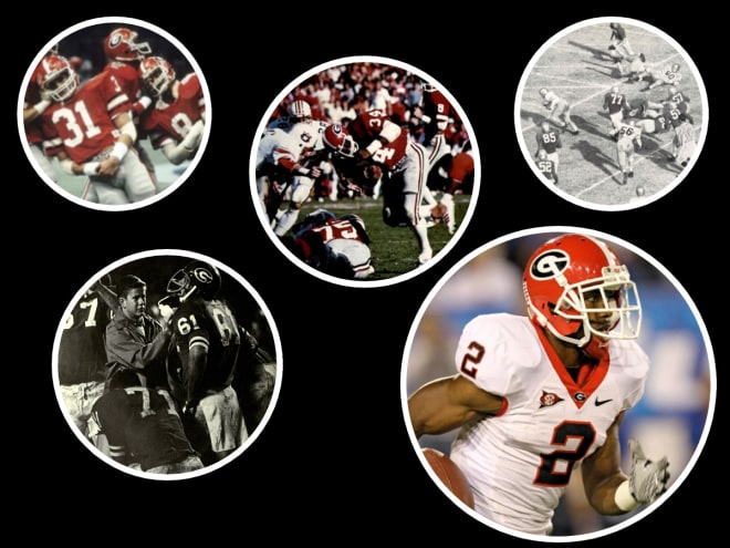 UGA's unbreakable-record holders: the '82 defensive secondary; Herschel Walker in 1981; turning over the ball at Tech in 1951; Brandon Boykin; and Georgia's three-yards-and-a-cloud-of-dust offense at Kentucky in '67.