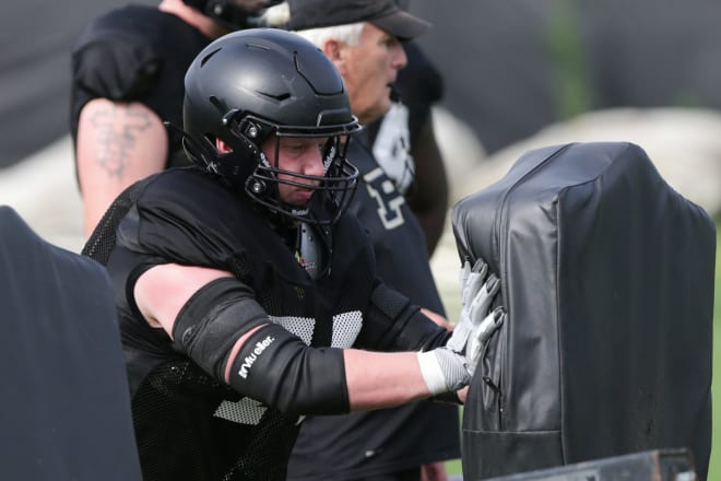 Eric Miller is one of three returning starters along the Boilermaker o-line.