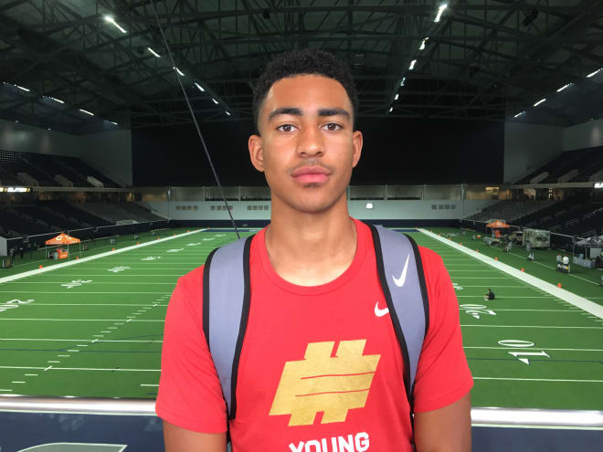 USC 2020 QB commit Bryce Young at the Elite 11 competition inside The Star in Frisco, Texas.