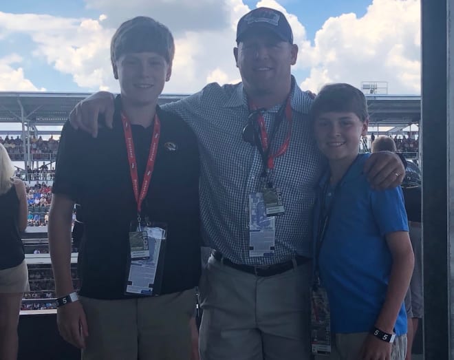 Barry Odom with his sons, J.T. (left) and Geryt 
