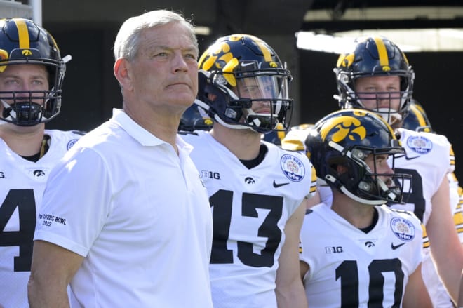 Iowa head football coach Kirk Ferentz