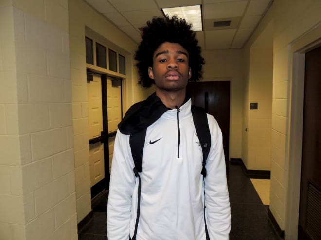 Wilson (N.C.) Greenfield School sophomore point guard Coby White played in front of NC State coach Mark Gottfried and assistant coach Orlando Early on Thursday.