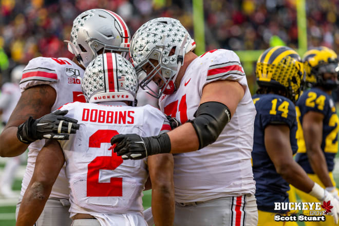 J.K. Dobbins had a career day against Michigan.