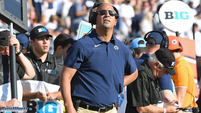 Penn State head coach James Franklin and the Nittany Lion football program are 16th in the Athletic