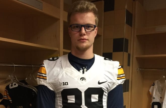 Class of 2018 prospect Jack Plumb attended Iowa's junior day on March 5.