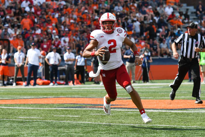 Nebraska QB Adrian Martinez. 