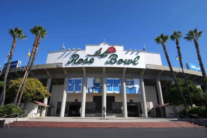 The Rose Bowl in Pasadena is expected to host more than 21,000 fans for UCLA’s spring showcase Saturday.