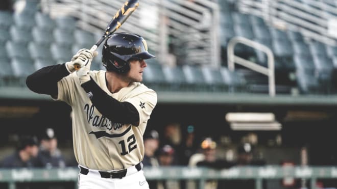 Vanderbilt first baseman Dominic Keegan had four hits on Tuesday. 