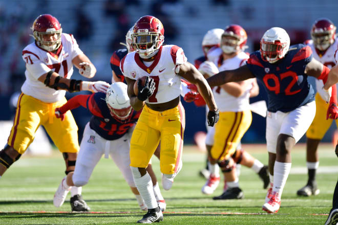 Senior Stephen Carr rushed for 81 yards and a touchdown Saturday at Arizona.