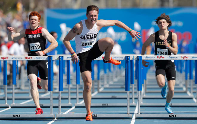 Riley Moss set the state record in the 110 meter hurdles (13.85) at the Drake Relays.