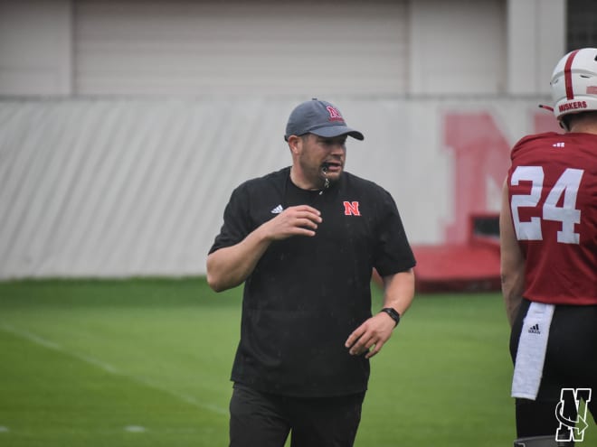 Nebraska tight ends coach Josh Martin