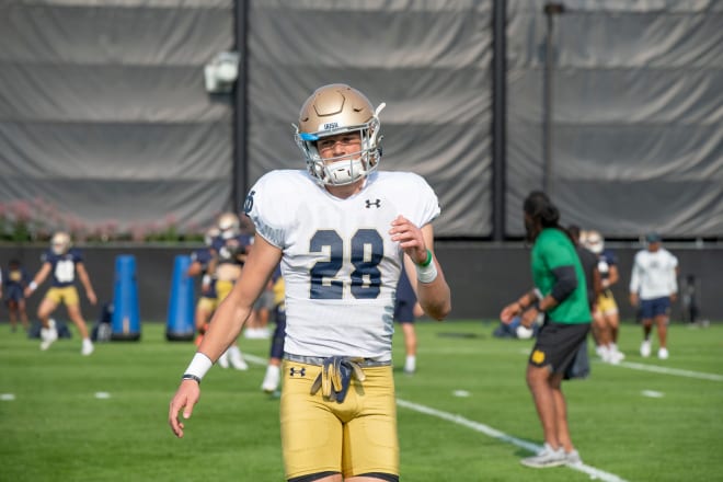 Notre Dame walk-on safety Luke Talich has been turning heads and not just because he's ND's tallest safety, at 6-4.