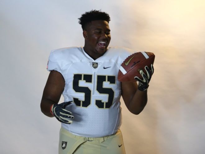 Rivals 3-star OL/DL prospect Cameron Kinnie during official visit to Army West Point