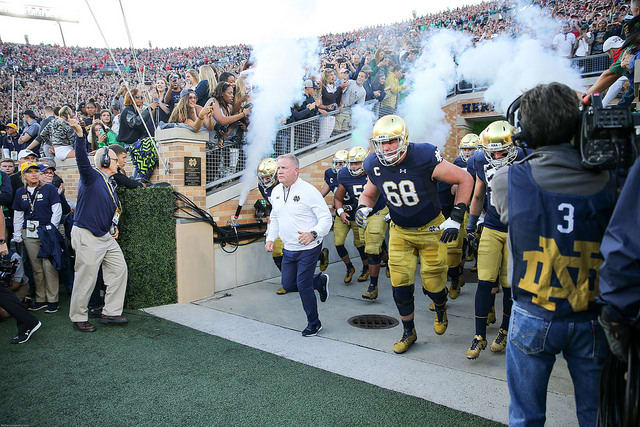 Brian Kelly is 3-2 at Notre Dame in games played against Michigan State, and 1-1 in Spartan Stadium.