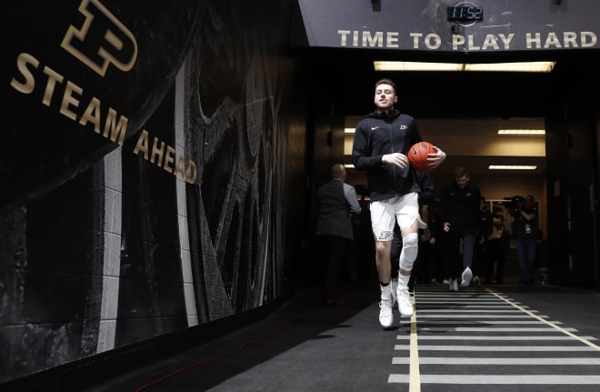 Sasha Stefanovic made seven threes in Purdue's rout of Central Michigan.