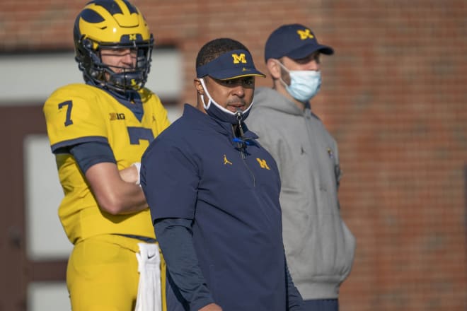 Michigan Wolverines football running backs coach Mike Hart is also the program's all-time leading rusher.