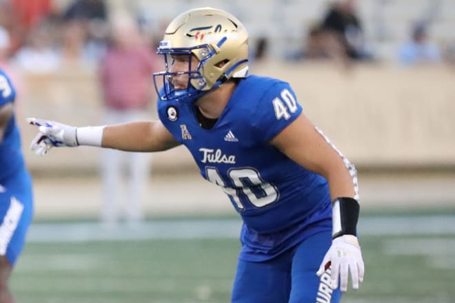 Tulsa linebacker Mitchell Kulkin.