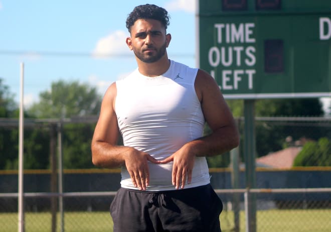 Rivals100 offensive lineman Giovanni El-Hadi is committed to Michigan Wolverines football recruiting, Jim Harbaugh.