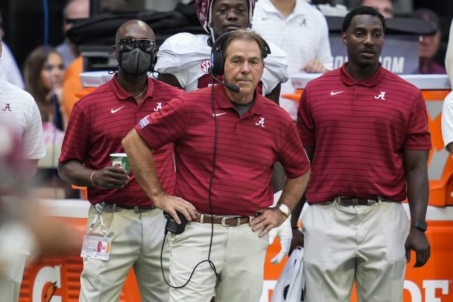 Alabama Crimson Tide head coach Nick Saban. 