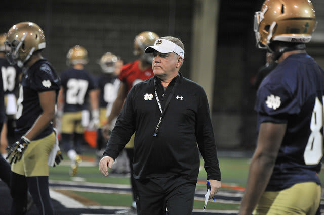 Notre Dame Fighting Irish football head coach Brian Kelly