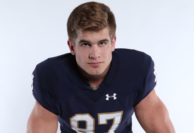 Stud tight end recruit Michael Mayer had another great visit to Notre Dame