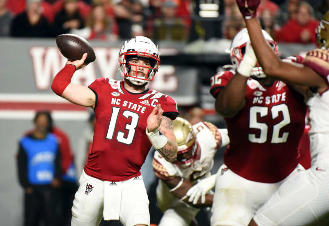 N.C. State quarterback Devin Leary. Photo | Rob Kinnan-USA TODAY Sports