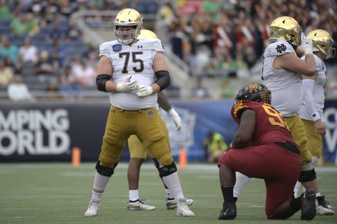 Josh Lugg has started at tackle, guard and center in his Notre Dame career.