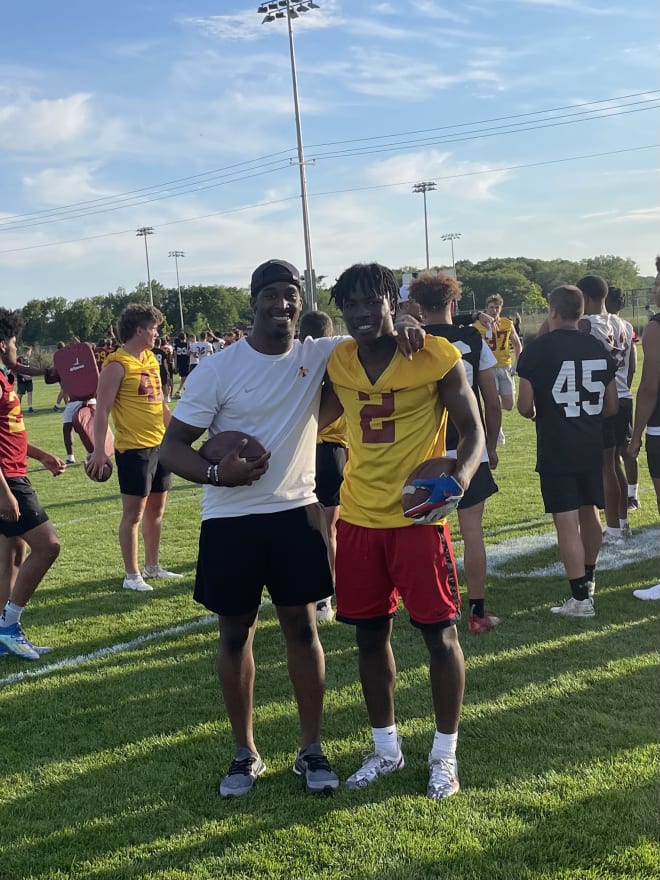EMMETT JOHNSON CONSIDERED ONE OF THE TOP RECRUITS AT IOWA STATE FOOTBALL CAMP.