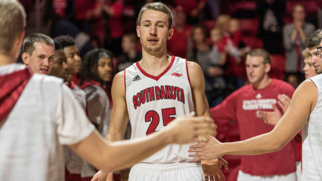 South Dakota's leading scorer, senior Tyler Hagedorn.