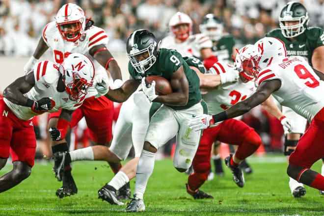 Nebraska held Michigan State running back Kenneth Walker to just 3.2 yards per carry.