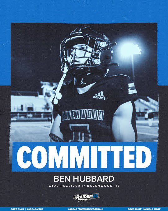 2025 receiver Ben Hubbard commits to Middle Tennessee