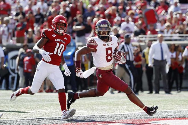 Florida State receiver Nyqwan Murray scored two touchdowns for the Seminoles on Saturday.