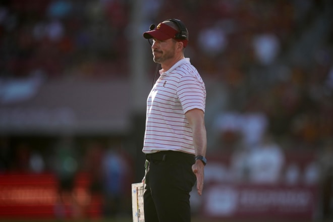 Alex Grinch is out as USC defensive coordinator, Lincoln Riley announced Sunday.