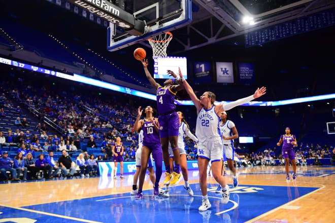 LSU freshman guard Flau'jae Johnson scored 26 points in the Lady Tigers' SEC road win Sunday at Kentucky