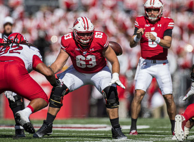 Wisconsin offensive lineman Tanor Bortolini.