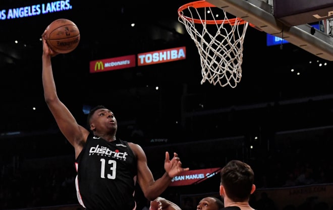 Washington Wizards center Thomas Bryant (13) dunks the ball against Los Angeles Lakers guard Rajon Rondo (9) in the first half at Staples Center on March 26. That game marked the third of what is now six-consecutive starts for the Wizards for the former IU standout. 