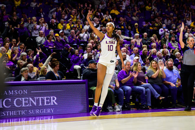 LSU forward Angel Reese, the SEC's leading scorer and rebounder, leads the 20-0 Lady Tigers into Monday night's SEC home showdown vs. Tennessee.