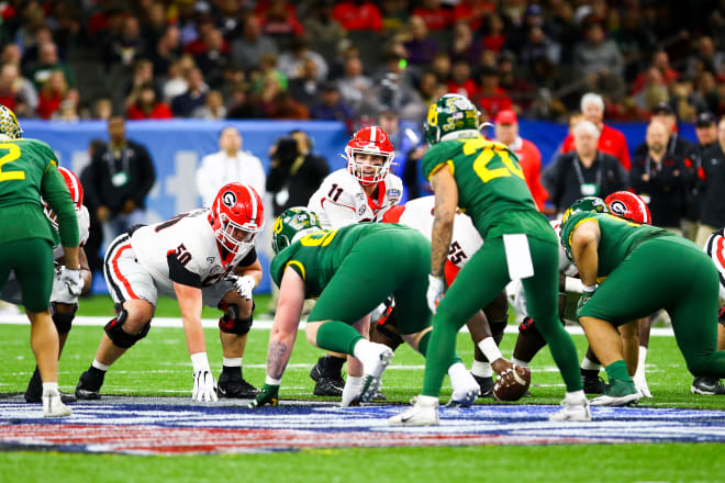 Warren Ericson earned the start in the Sugar Bowl for the Bulldogs at right guard.