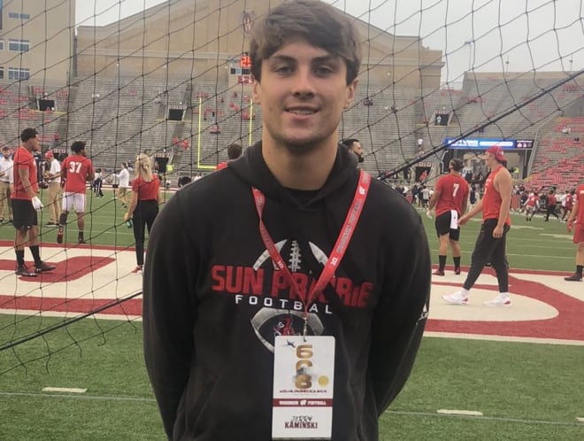 Junior quarterback Jerry Kaminski visited Wisconsin on Saturday.