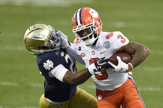 Amari Rodgers (3) has 966 yards and seven touchdowns for Clemson