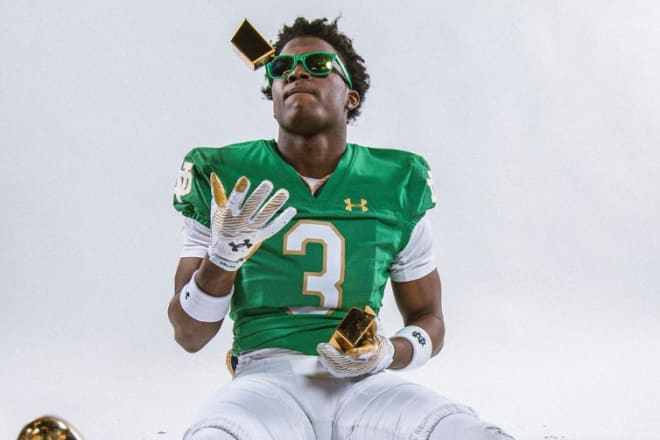 Four-star cornerback Dallas Golden committed to Notre Dame on Sunday.