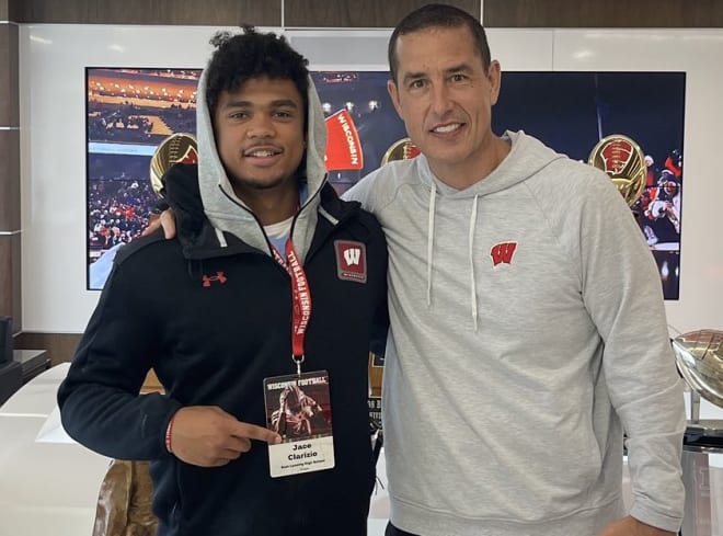 Wisconsin hosted 2025 tailback Jace Clarizio this weekend. 