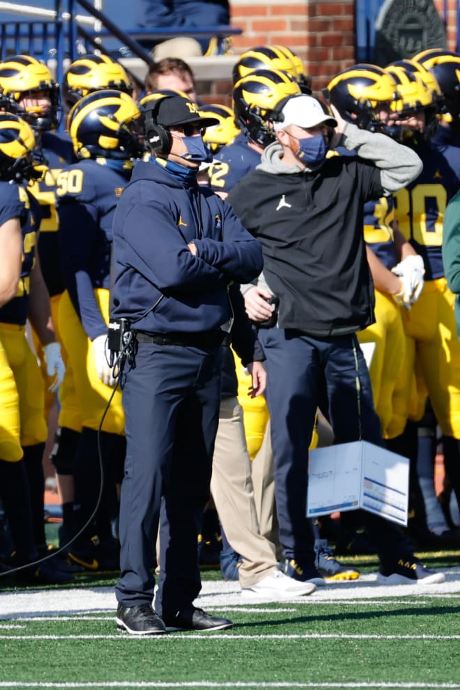 Michigan looks to extend their win streak to 25 against Indiana this weekend when they visit Memorial Stadium to take on the Hoosiers. Harbaugh is in his sixth season as head coach at Michigan, with a 48-19 (.716) record with the program. (Rick Osentoski)