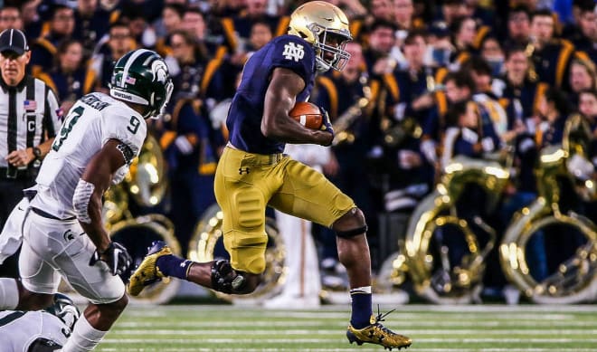 Running back Josh Adams is among many playmakers on offense that highlight Notre Dame's junior class.