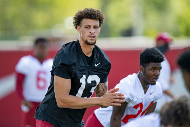 Presumptive starting QB Feleipe Franks and running back A'Montae Spivey.