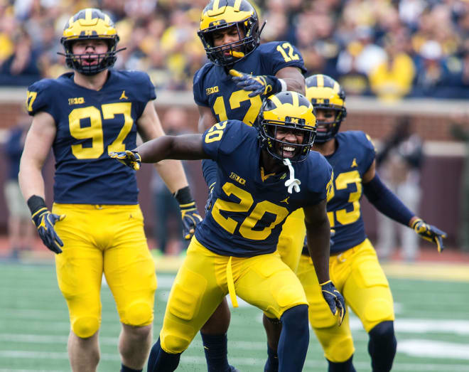 The Michigan Wolverines football team has question marks on defense, but guys like safety Brad Hawkins (No. 20) should make it one of the Big Ten's best in 2019.