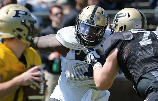 The Boilermaker defense had its way as quarterback David Blough was under pressure for much of the afternoon.