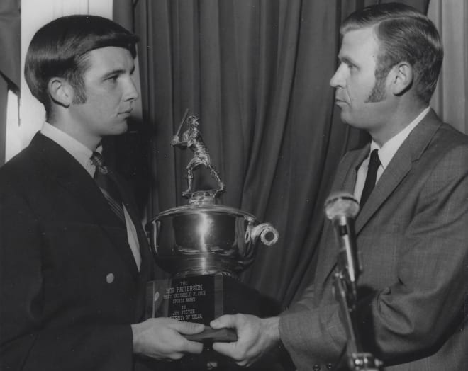 Tim Rector receiving the Bob Patterson Award.