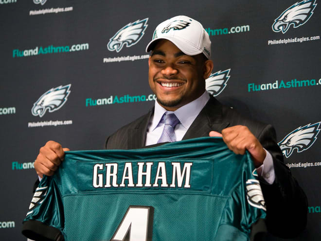 At No. 13 overall, Brandon Graham is the second-highest (Curtis Greer at No. 6 is the highest) a defensive end has ever been selected out of Michigan.